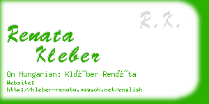 renata kleber business card